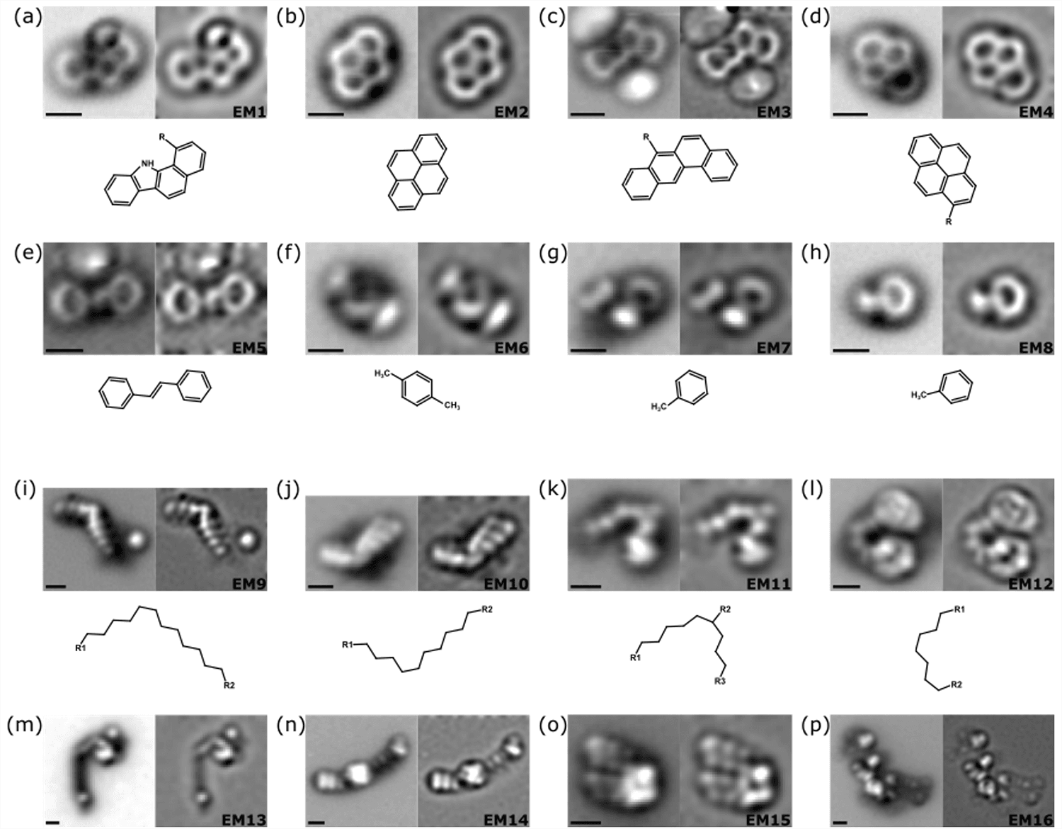 Molecules imaged from the Murchison extract